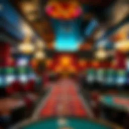 Interior view of Gun Lake Poker Room showcasing the vibrant gaming atmosphere