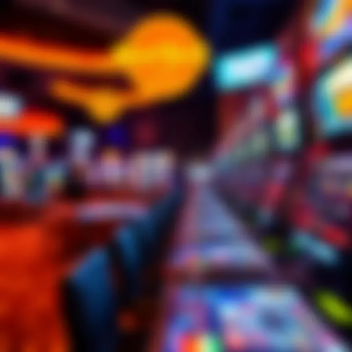 Exciting Gaming Options at Hard Rock Casino Vibrant gaming floor filled with various gaming tables and slot machines