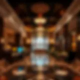 Elegant hotel lobby near Empire City Casino