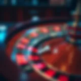 A detailed roulette wheel showcasing various bet options and numbers