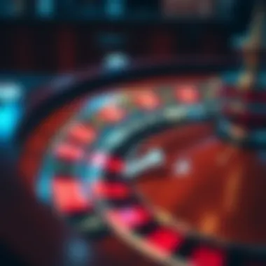 A detailed roulette wheel showcasing various bet options and numbers