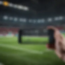User interface of a soccer betting app showcasing features