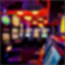 A vibrant casino atmosphere showcasing various jackpot machines