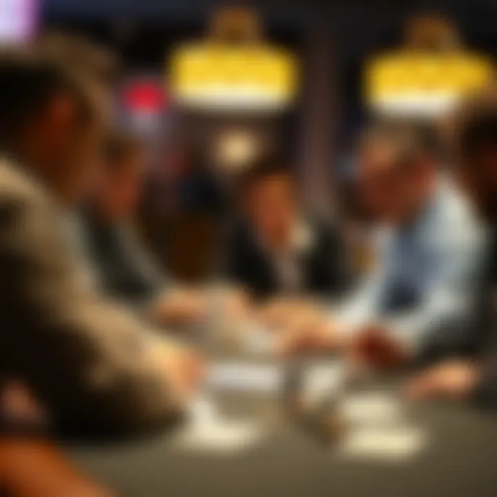 Strategic Discussion on Lottery Odds A group of individuals engaging in strategic discussions while analyzing lottery odds