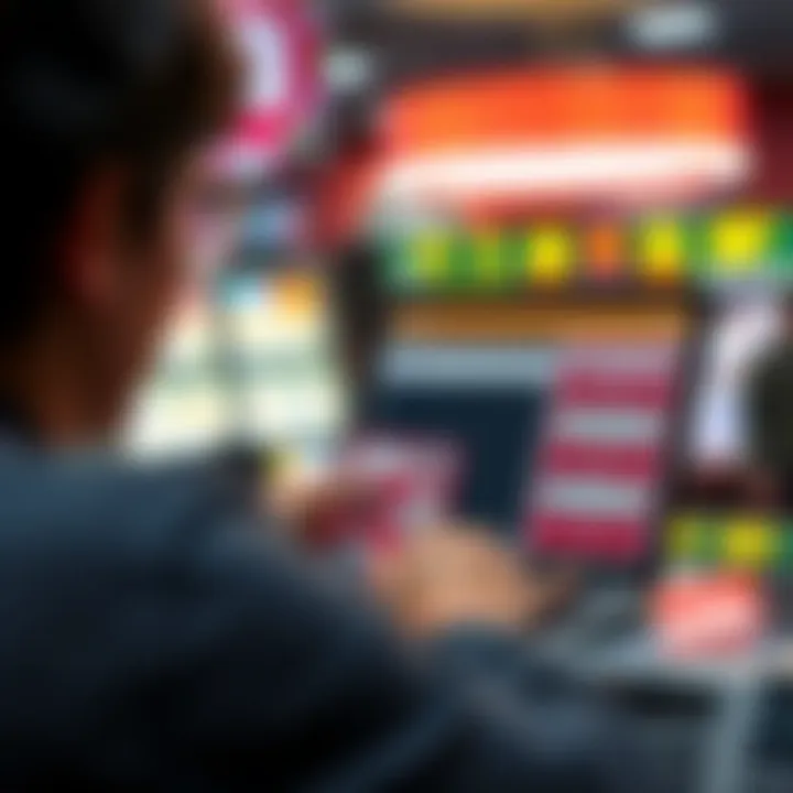 Online Purchase Experience of Lottery Tickets Concept of online lottery ticket purchase