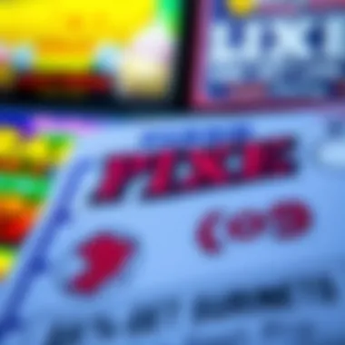 Revealing the Prizes: Winning Ticket Close-Up A close-up of a winning scratch-off ticket revealing hidden prizes.