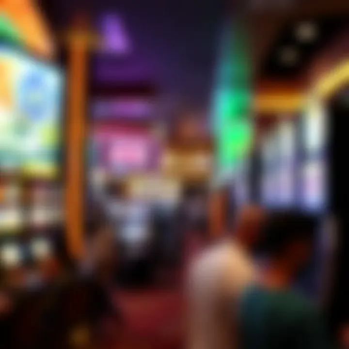 Vibrant Gaming Atmosphere at Parx Casino Interior gaming area filled with slot machines and bustling patrons