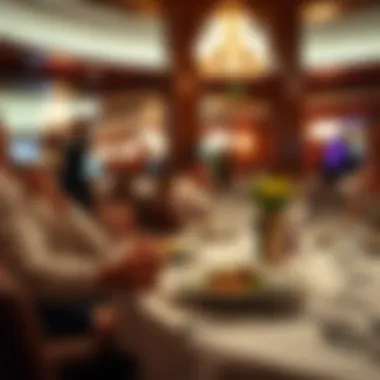 Fine dining experience in a lavish restaurant