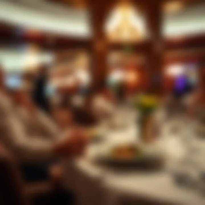 Fine dining experience in a lavish restaurant