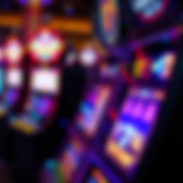 Exciting Slot Machine Gameplay A close-up of a slot machine with vibrant graphics and jackpot display during the tournament