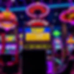A vibrant display of Top Dollar slot machine with bright lights and captivating graphics