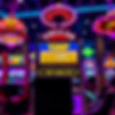 A vibrant display of Top Dollar slot machine with bright lights and captivating graphics