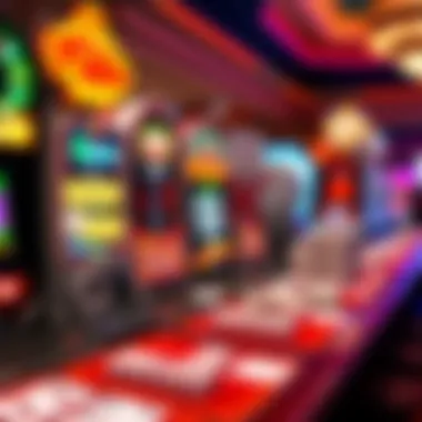 Illustration depicting various casino games and their payback percentages