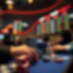 Visual representation of spread betting mechanics