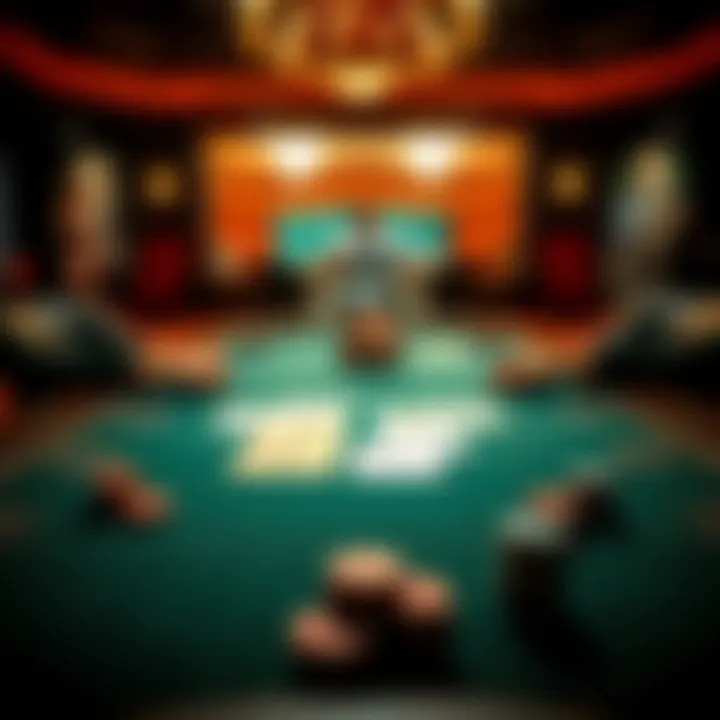 Overview of Texas Hold'em Poker Overview of Texas Hold'em Poker table with cards and chips