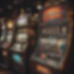 Variety of vintage slot machines on display