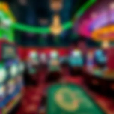 Gaming floor showcasing various game tables